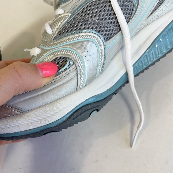 Skechers Shape Ups Toning Accelerators Sneakers 7.5 Womens Gray Leather 12320 - Picture 11 of 13